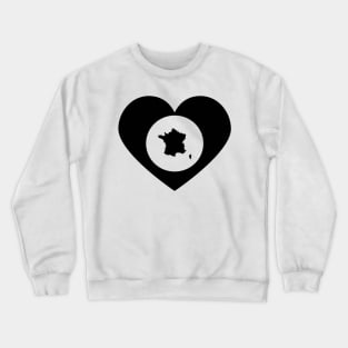 Love France - Heart Crewneck Sweatshirt